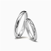 Ringe Polello Dame PETALO D'AMORE in Platin Diamante 0.02 Ct F3410DPT - F3410DPT